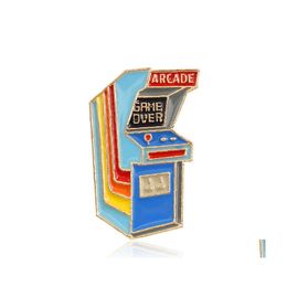 Pins Brooches Jewelry Game Console Arcard Over Pins Cartoon Ornament Brooch Video Play Childhood Lapel Badge Creative Drop Delive De Dh5Cd