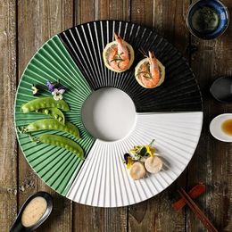 Plates Sushi Plate Serving Tray Platter Dish Ceramic Dessert Japanese Holder Dinner Party Cake Appetisers Dishes Set