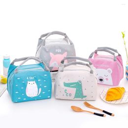 Storage Bags Thermo Lunch Bag Cartoon Food Thermal Cooler Kids Box Container Organiser For Picnic