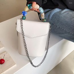 Evening Bags Flap Crossbody Bag For Women's 2023 Designer Beaded Top Handle Fashion Handbag Female Clutch Tote Chain Shoulder Purse