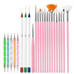 Nail Brushes 23pcs Art Liner Painting Carving Dotting Pens Acrylic Set For Drawing DIY Tool