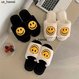 Slippers Fashion Slipper Open Toe Happy Face Indoor Bedroom For Girls Winter Autumn Spring 0128V23