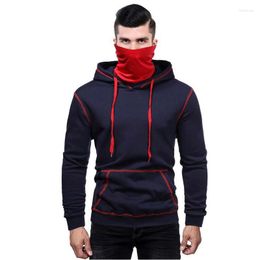 Men's Hoodies Autumn Casual Stripe Hoodie Cotton Slim Fitted Korean Clothing Black Long Sleeve Oversized Male Hip Hop Streetwear