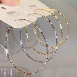 Hoop Earrings Large Circle Earring Gold Silver Color For Women Round Hoops Ear Rings Girl Birthday Jewelry Party Club Gift