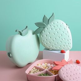 Plates Lovely Snack Tray Cute Eco-friendly Candy Box Strawberry Shape Dried Fruit Plate For Living Room