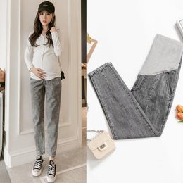 Maternity Bottoms Pregnant Women Denim Daddy Pants Cropped Trousers Spring And Autumn Wear Casual Loose