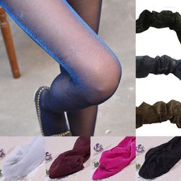 Women Socks 2023Fashion Ladies Sexy Charming Shiny Pantyhose Glitter Stockings Womens Glossy Thin Tights Summer Autumn