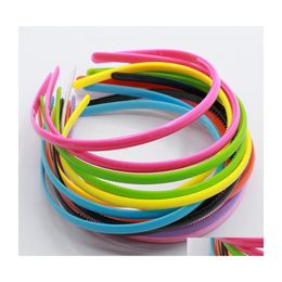 Headbands Acrylic Headband 0.8Cm Colorf Lovely Children Head Hoop Fashion Hair Jewelry Tooth Drop Delivery Dhgyi