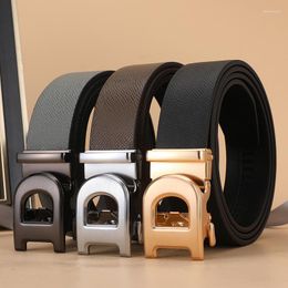 Belts 2023 High Quality Women Genuine Luxury Leather Belt For Men Male Strap Metal Automatic Buckle