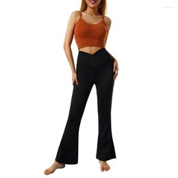 Women's Pants Xingqing Sexy Women Flared Solid Colour High Waist Running Trousers Casual Ladies Bell-Bottoms Streetwear Outdoor Leggings