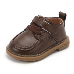 First Walkers British Style Baby Boys Casual Leather Shoes 2023 Autumn Infant Toddler Outdoor Soft-soled Non-slip Children Kids