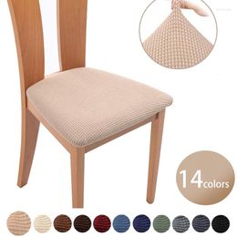 Chair Covers Spandex Jacquard Banquet Dining Room Seat Washable Elastic Cushion For Upholstered