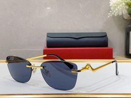 Polarise Sport Mens Designer Sunglasses for Women Irregular Golden Panther Frames Rimless Black Sutro Luxury Brand Summer Beach Fashion Taqu