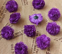Decorative Flowers 30pcs/pack Artificial Carnations Flower Head 6 Layers DIY Fake Silk For Home Wedding Decoration