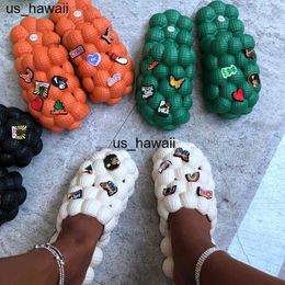 Slippers Funny Bubble Slippers Flip Flop For Women's And Men Slippers Massage Bubble Slides With Charms Clogs Garden k Sandals Shoes 0128V23