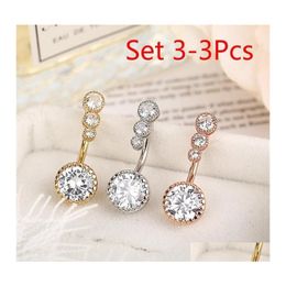 Navel Bell Button Rings Seller Belly Ring Barbell Piercing Sexy For Women Body Jewelry 532 T2 Drop Delivery Dhhlw