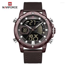 Wristwatches Men Quartz Wristwatch Leather Sports Watches Waterproof Military Digital Analogue Clock Relogio 9172LWristwatches WristwatchesWri