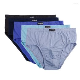 Underpants Shorts 6pcs/Lot Cotton Old Men Briefs Underwear Birefs Mid Waist Triangle Comfortable Breathable