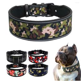 Dog Collars Collar Small Medium Large Dogs Necklace Reflective Adjustable Perro Stylized For Pitbull Dobermann Pug Supplies