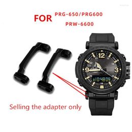 Watch Bands Refit Watchband Connector For GSHOCK PRG-600YB-3 PRG-650 PRW-6600 Plastic Material Adapter Black Converter Accessories Deli22