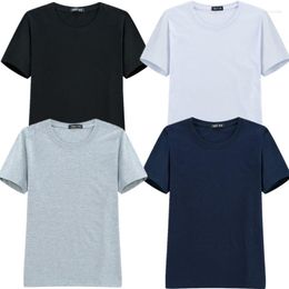 Men's T Shirts SWENEARO 2023 4PC/lot Solid Colour Shirt Mens Black And White Cotton T-shirts Summer Skateboard Tee Boy Skate Tshirt Tops