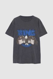 Neue Ab Nische Eagle Brief Drucken T Shirt Vintage Stir-fried Schneeflocke Frauen Designer Kurzarm T-shirt Baumwolle Bings sommer T-shirt