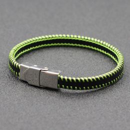 Tennis Bracelets Vintage Leather Bracelet Bangle Classic Stainless Steel Braclet Handmade Braided Men Women Braslet Minimalist Jewellery