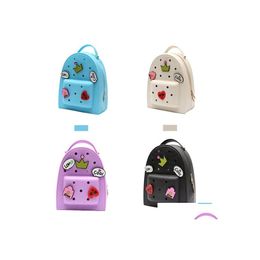 School Bags Customised Unique Shaped Usef Sile Design Waterproof Backpack With Cute Candy Colour 2Pcs Set Big And Drop Delivery Lage Dh96U