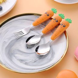 Dinnerware Sets 2PCS/Pack Baby Flatware Stainless Steel Gadgets Kids Cutlery Set Toddler Tableware Children Utensil