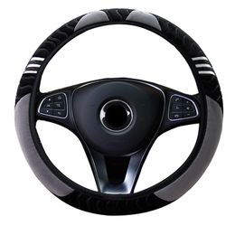 Steering Wheel Covers Winter Cute Fashion Warm Plush Car Cover No Inner Ring Braid On Wrap Protector For 37-38CM/14.5"-15"Steering