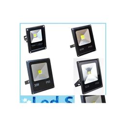 Floodlights 10Pcs/Lot 10W 20W 30W 50W Led Floodlight Outdoor Wash Flood Light Lamp Ac85V265V Warm White Cold Red Green Blue Drop Del Otc4P