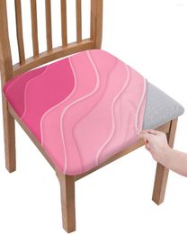 Chair Covers Pink Gradient Modern Geometric Abstraction Elastic Seat Cover For Slipcovers Home Protector Stretch