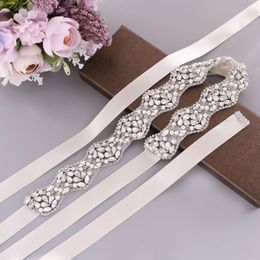 Wedding Sashes S454 Rhinestones Bridal Belt With Crystal Diamond Dress Belts Sash For Dresses Accessories