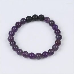 Strand Fashion Natural Stone Bracelet 3 Lava Beads Gemstone Anxiety Healing Crystal