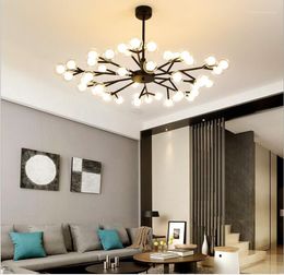 Chandeliers Postmodern Sphere Molecular Chandelier Personalized Study Living Room Nordic Glass Ball