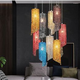 Pendant Lamps Creative Colour Rattan Lights Simple E27 Living Room Bedroom Decor Lighting Fixtures Dining Ceiling Hanging