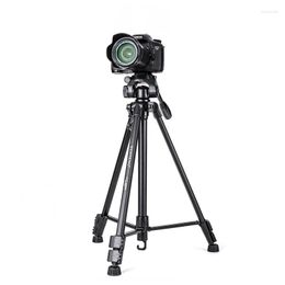 Tripods YUNTENG 390 VCT-390RM Aluminium Tripod With 3-Way Head Phone Holder Clip For Camera Vidicon