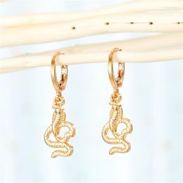 Hoop Earrings 1Pair Vintage Punk Cute Small Snake For Women Bohemian Gothic Ethnic Animals Pendant Circle Stud Jewellery