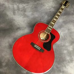 43 "Jumbo Series Sunset Red J200 model acoustic guitar