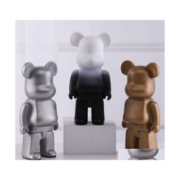 NOVITY GAMES NODIC Home Decoration Christmas Kawaii Room Decor Bearbricklys 400 Statue Violence Bear Scpture Figura Ornamenti Drop Dhlek