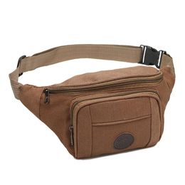 Waist Bags Men Canvas Single Chest Pack Multi-Functional Anti-theft Reflective Strip Shoulder Male Hip Bum Bag Outdoor Wallet