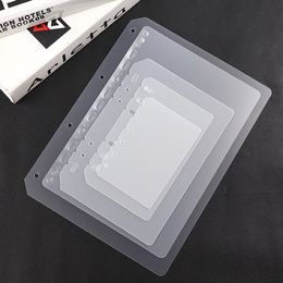 6 holes binder divider loose leaf divider cover flipchart handbook inner pouch for binder planner notebook A5 A6 A7 B5 A4 PP Plastic transparent matte