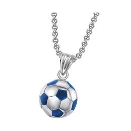 Pendant Necklaces Fashion Stainless Steel Football Necklace Men Soccer Women Sporty Jewellery Gift Drop Delivery Pendants Ot2Ku
