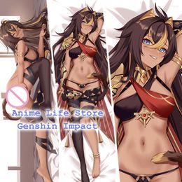 Pillow Case Dakimakura Anime Genshin Impact Dehya Body Cute Otaku Sleeping Cushion Cover Game Character Theme Cosplay Pillowcase