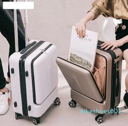 inch Women Rolling Luggage Travel Suitcase Case With Laptop Bag Men Universal Wheel Trolley ABS Box Fashion