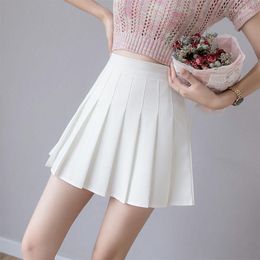 Skirts 2023 Sexy Women Pleated Skirt Summer High Waist Chic A Line Ladies Pink Mini Korean Zipper Preppy Style Girls Dance