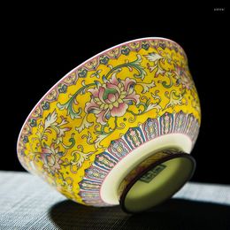 Bowls 4.5inch Enamel Bowl Jingdezhen Ceramic Bone China Small Rice Home Soup Container Noodle Fruit Holder Decor Tableware