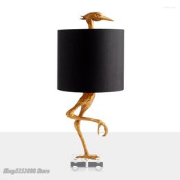 Table Lamps Creative Design Ostrich Shape Lamp American And Western Living Room Bedroom Desk Modern Art Home Deco Light Luminaire