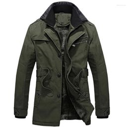 Men's Down Winter Parka Men Fashion Outwear Thicken Fleece Military Bomber Jacket Trend Windbreaker Long Coats European Size Clothing