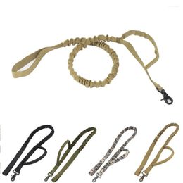 Dog Collars 2 Handle Tactical Bungee Leash Cat Pet Elastic Leads Rope Military Training Leashes